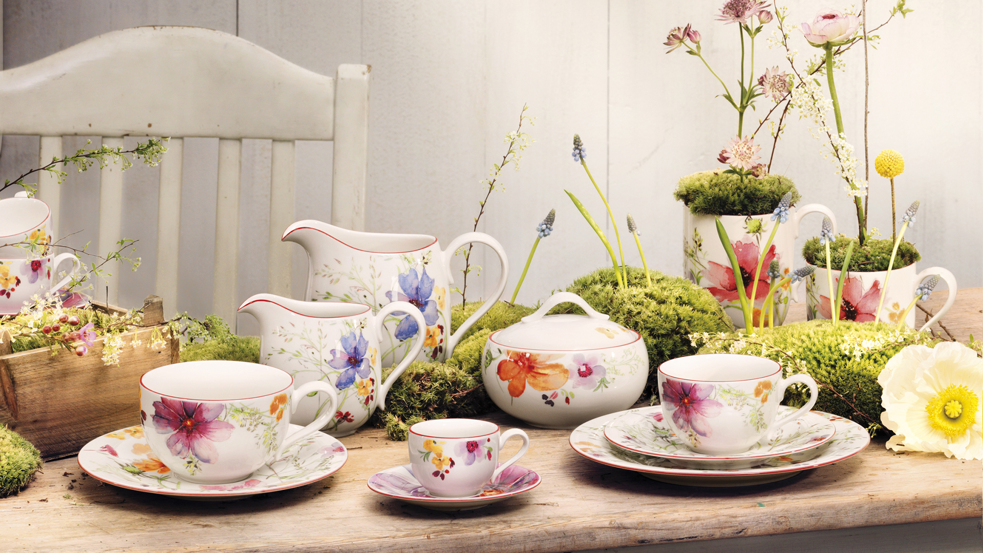 MarieFleur, Villeroy & Boch, tavola primaverile, colore a tavola